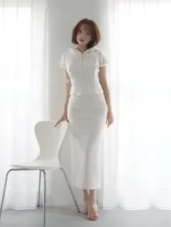 【ANDMARY】Willow heart button long skirt