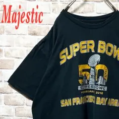 ☆ビックプリント☆ Majestic☆Tシャツ☆ブラック☆オーバーサイズ☆2XL