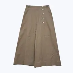 デミルクスビームス サイドボタン ワイドパンツ ロング ベージュ 美シルエット