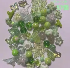 ♡DIY♡グリーン系♡デコレーションパーツ&ビーズセット♡まとめ売り♡