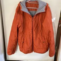 ユニクロ　UNIQLO キルティングジャケット オレンジ　裏はフリース　グレーL