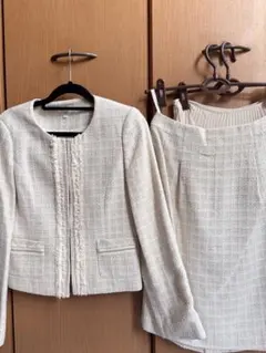 9号サイズ　3点セット　ツイードセットアップ　スカート　スーツ