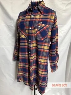 ◆BEAMSBOY◆チェック柄シャツワンピース◆フリーサイズ◆