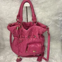 【美品】ランセル　巾着型ショルダーバッグ