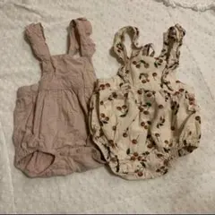 美品　フタフタ　テータテート　ロンパース チェリー　さくらんぼ　2枚セット