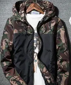 迷彩柄 【グリーン Lサイズ】 大人気 マウンテンパーカー