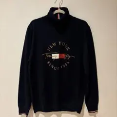 TOMMY HILFIGER タートルネックニット セーター 刺繍ロゴ