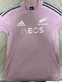 adidas ALL BLACKS ラガーシャツ ピンク