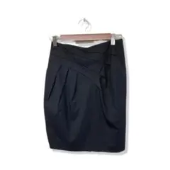 Paul Smith BLACK LABEL　ブラックひざ丈コクーンスカートのサムネイル
