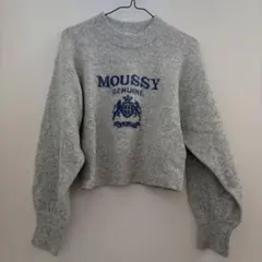 【moussy】ニットトップス グレー