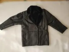 70S ファー付きダブルブレストレザージャケット