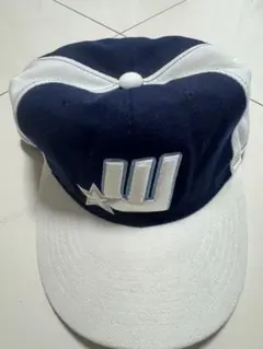 whoever 刺繍ロゴのネイビーキャップ L フーエバー