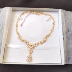 SWAROVSKI ネックレス ゴールド クリスタル 大ぶり 希少品 レア - メルカリ