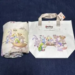 香港ディズニー　ダッフィーフレンズ　布団　掛け布団　ショップバック付き