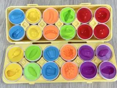 知育玩具 マッチングエッグ 型はめパズル おもちゃ　モンテッソーリ 図形 卵