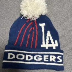MLB ロサンゼルス・ドジャース ニット帽 ポンポン付き