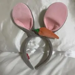 韓国　ロッテワールド　ウサギの耳カチューシャ ニンジン付き