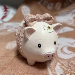 桜　ピンク　豚　貯金箱　おまけ付き