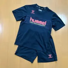hummel ヒュンメル Tシャツとショートパンツセット 150サイズ ネイビーのサムネイル