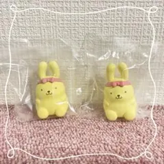《ポムポムプリン》サンリオ なりきりうさぎさんフィギュア 2点セット