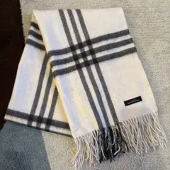 最終❗️ユナイテッドアローズ グリーンレーベル チェック柄マフラー 白黒