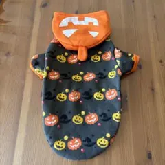 未使用品　ハロウィン　仮装　ドッグウェア　パーカー　カボチャ