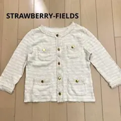 ストロベリーフィールズ ノーカラージャケット風カーディガンのサムネイル