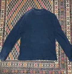 ストーンアイランド　ロングスリーブTシャツ　ネイビー　モックネック