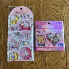 Hello Kitty ウォーターインシール クリスタルシール 2点セット