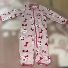 KP mimi フリース ロンパース 80cm うさぎ柄
