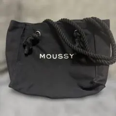 MOUSSY 黒 キャンバストートバッグ