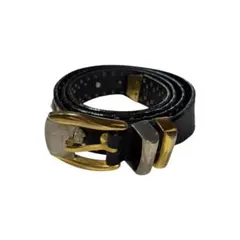 Gianni Versace 90s ツートーン スタッズ レザー ベルトのサムネイル