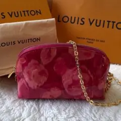 LOUIS VUITTON イカットフラワーピンクコスメティックポーチのサムネイル
