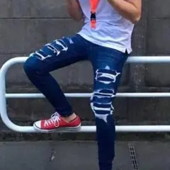 AMERICAN EAGLE JEGGING ダメージ スキニーデニムパンツのサムネイル