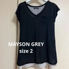 MAYSON GREY ブラック Vネック トップス