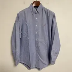 POLO RALPH LAUREN 長袖シャツ ボタンダウン ブルー 34