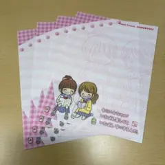 【平成レトロ 2点セット】一期一会 友メモ ＆ 心友 便箋 文房具 平成女児