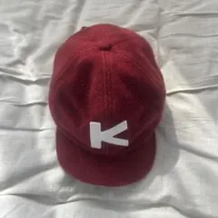KAVU ウール キャップ レッド Kロゴ