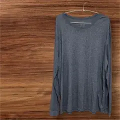 グレー 長袖Tシャツ ラウンドネック 3XL？