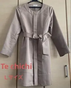 ◆Te chichi◆テチチ◆トレンチコート ベージュ系 ボタン付け直しあり Ｌ