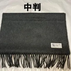極美品 ジョンストンズ カシミヤ100％ 中判ストール チャコール グレー