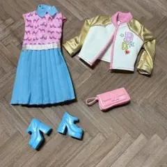 413 バービー ファッションセット ドレス バッグ 靴 【同封990円】