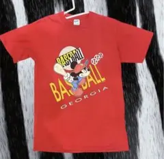 ヴィンテージ　ミッキー　Tシャツ　赤　USA 製 90’s size M