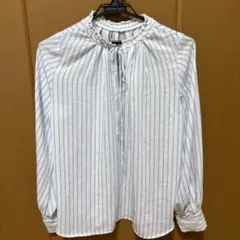 earth music&ecology ストライプ 長袖ブラウス F