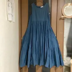 kacha様専用　niko and..ノースリーブ ティアードワンピース ブルー