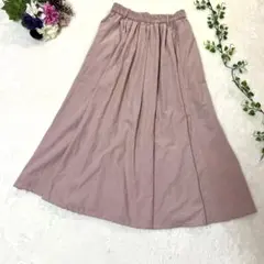 AS KNOW AS ロングフレアスカート　ウエストゴム　ギャザー　フェミニンのサムネイル