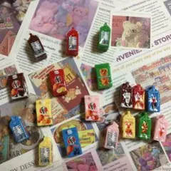 デコパーツ ジュース パック ファストフード チキン コーラ