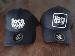 【新品未使用】RocaWear ロカウェア キャップ ブラック＆メッシュ セットのサムネイル