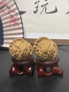 ❤️新入荷❤️No.664❤️文玩くるみ（文玩核桃） 鉄くるみ 迷彩金蟾
