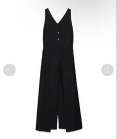 極美品♡un3d. バッククロスオールインワン BLK ブラック back 38